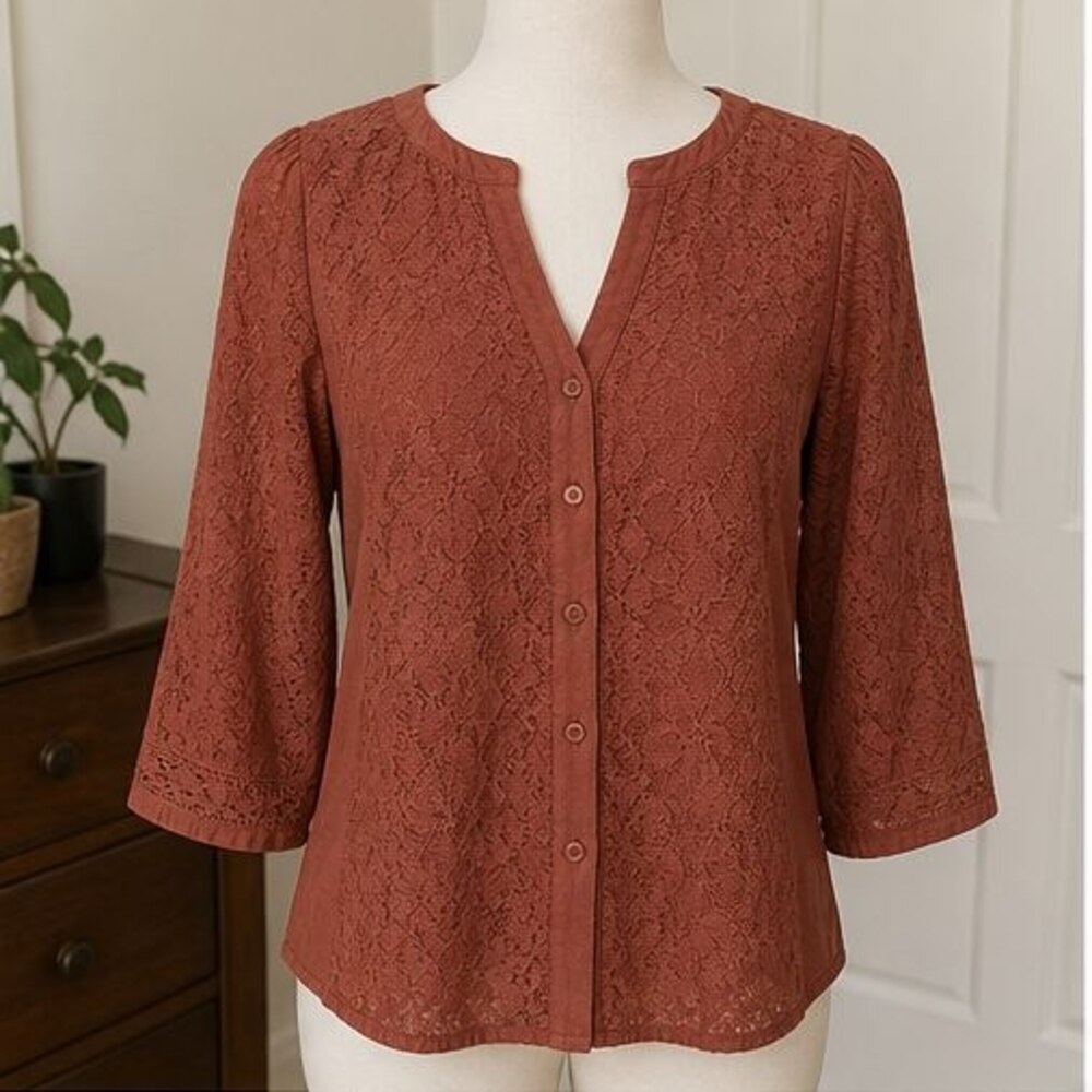 Rust Tunic Blouse